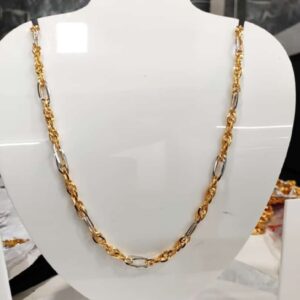 916 gold gents rodium chain