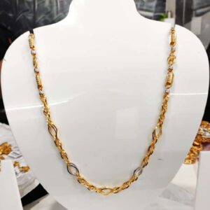 916 gold gents rodium chain