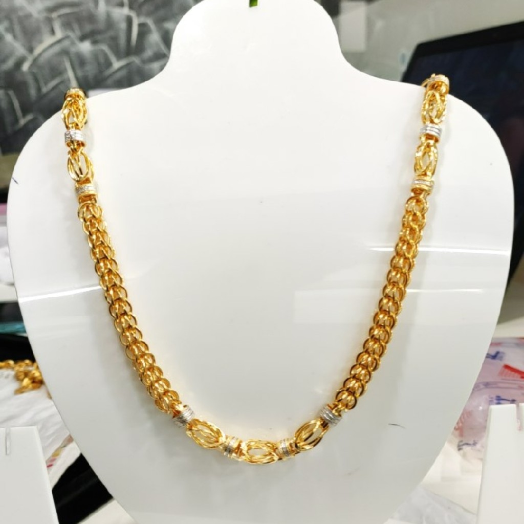 916 gold gents rodium chain - Image 2