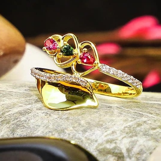 916 Gold cZ Ladies Ring LR-0029