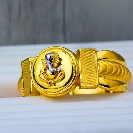 916 Gold ganeshji Gents Ring GG-0008
