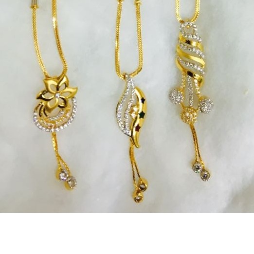 916 gold cz chain pendant set cps-0004 - Image 3