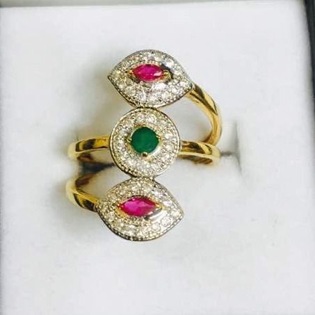 916 Gold cZ Ladies Ring LR-0008