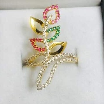 916 Gold cZ Ladies Ring LR-0007