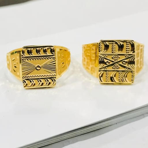 916 Gold Plan Gents Ring-0001