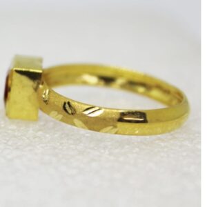 916 gold single stone Light Weight ladies ring