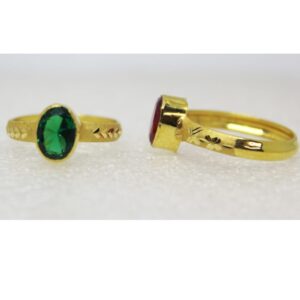 916 gold single stone Light Weight ladies ring