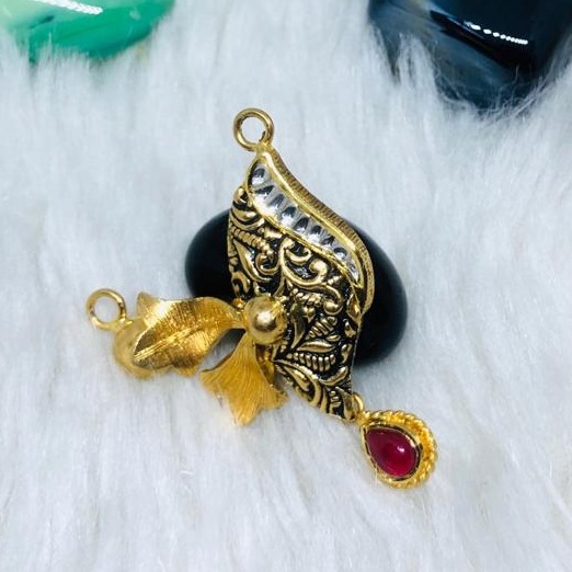 916 gold jadtar mangalsutra pendant  msp