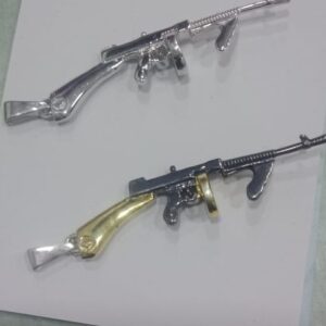 Silver gun pendant