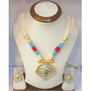 22Kt Gold Colorful Necklace Set RH-N005