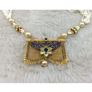 22KT Gold Antique Wedding Necklace RH-N002