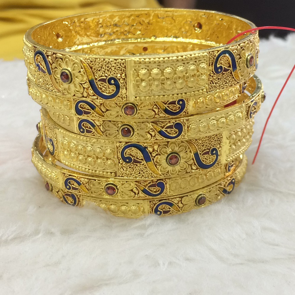916 Gold Designer Bangle Set RH-B009