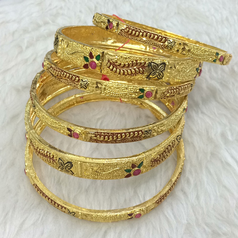 22KT Gold Fancy Bangle Set RH-B006