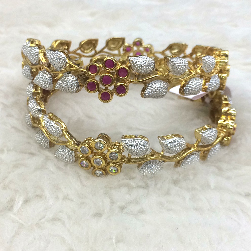 916 Gold Designer Bangle Kada RH-B005
