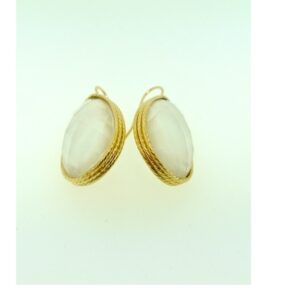 916 Gold With Pearl Fancy Earring