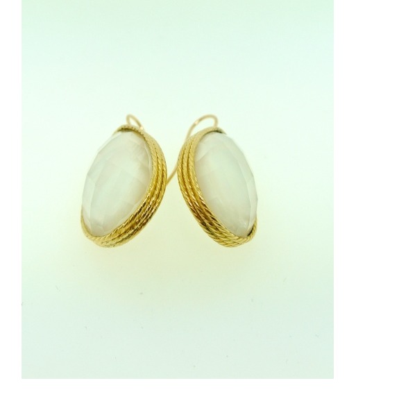 916 Gold With Pearl Fancy Earring