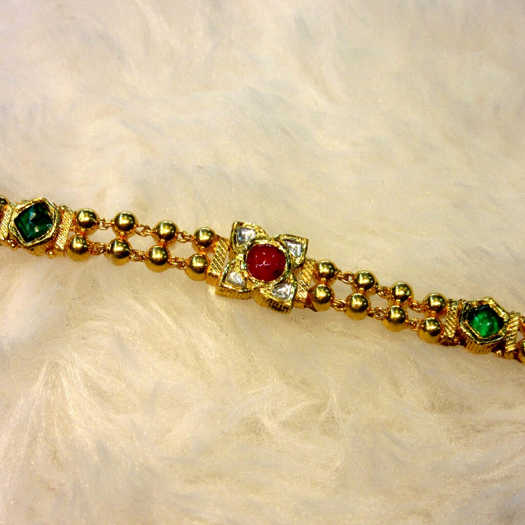 Gold 22k Hallmark Jadtar Bracelet - Image 2