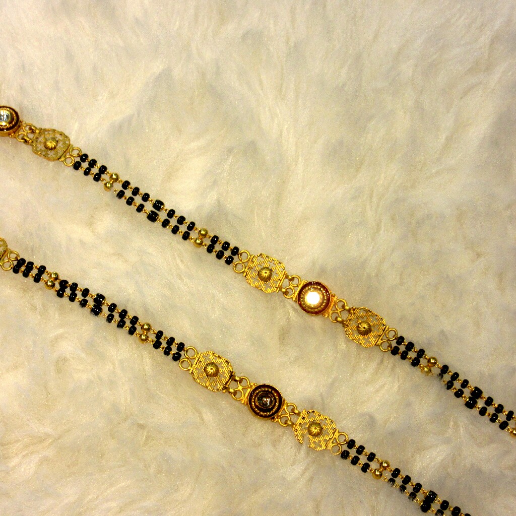 Gold 22k hallmark 916 fancy jadtar mangalsutra - Image 3