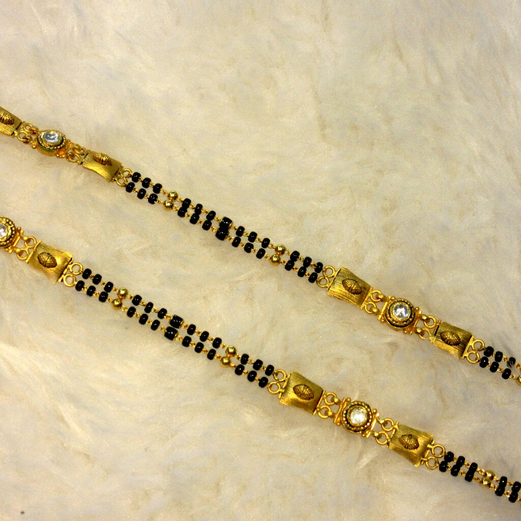 22k gold hallmark jadtar mangalsutra - Image 3
