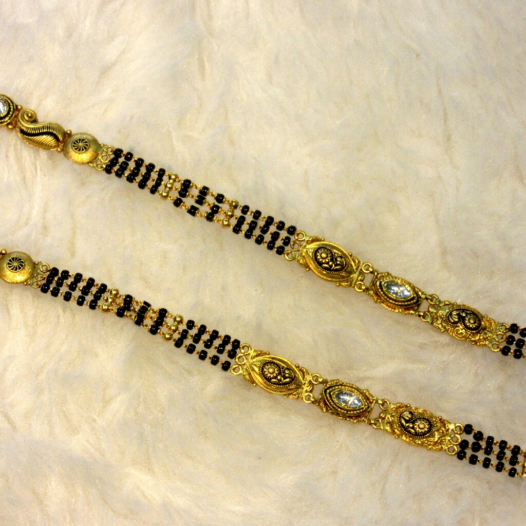 22k 916 gold semi jadtar mangalsutra - Image 3