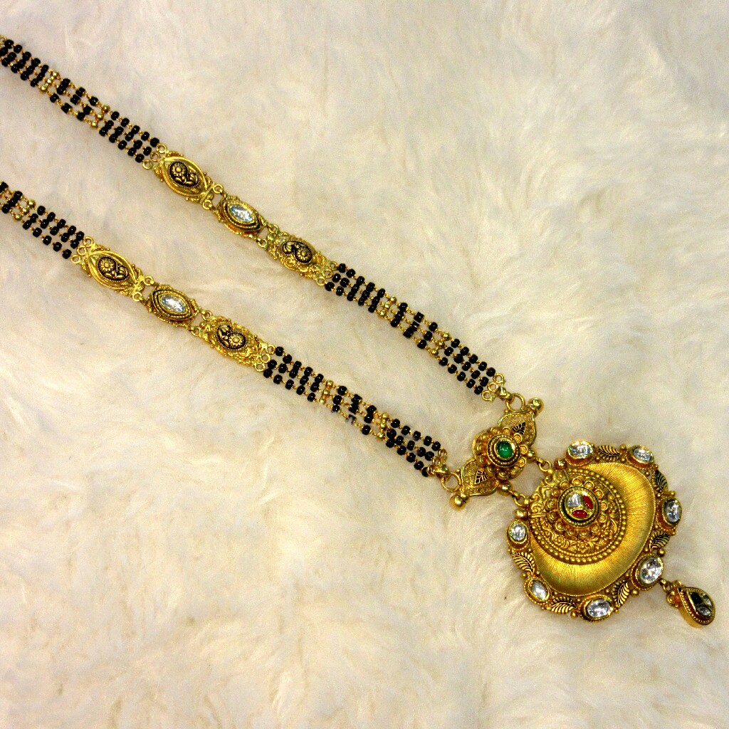22k 916 gold semi jadtar mangalsutra