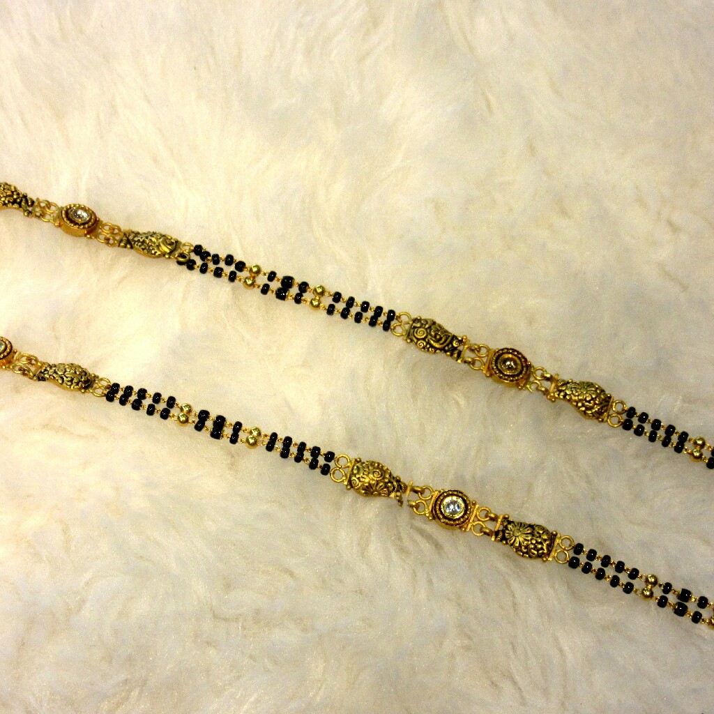 22k 916 semi oxidized mangalsutra - Image 3
