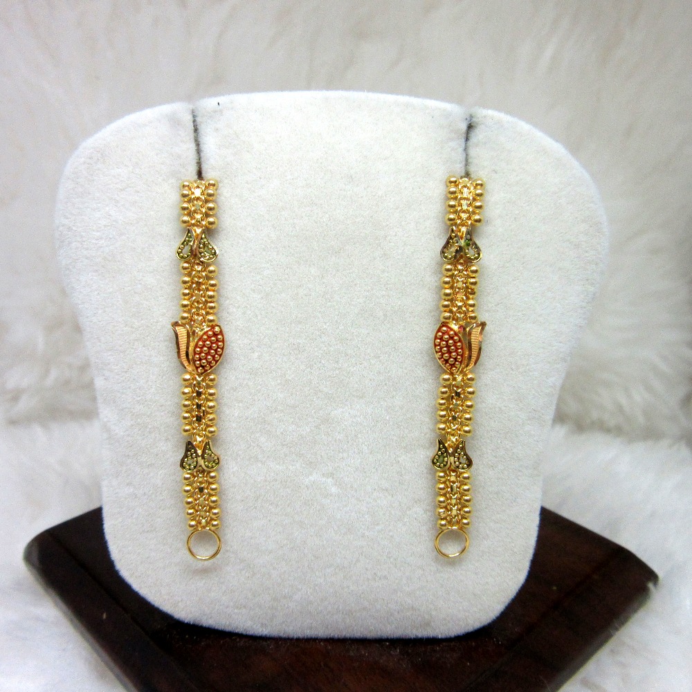 Gold 22k Hm916 Antique Designer Broad Rajwadi Kanser