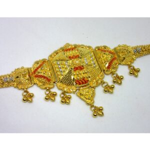 gold hallmark culcutti colorful bajubandh
