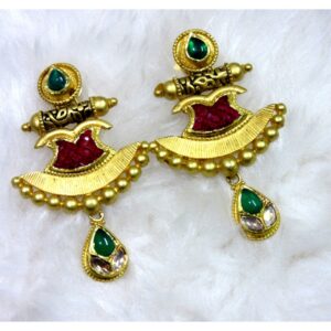 22k semi kundan stone classy set