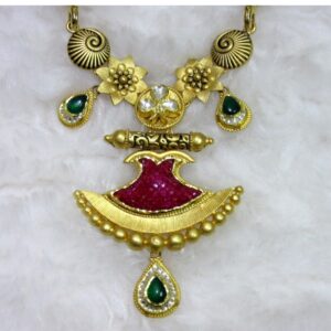 22k semi kundan stone classy set