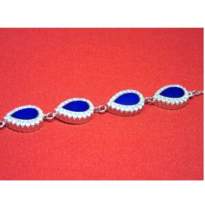 Silver 925 blue stone bracelet sb925-28