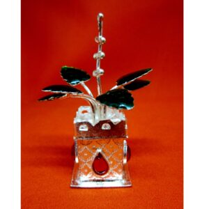 Silver tulshi kyara for pooja