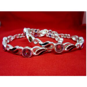 Silver 925 multicolor stone bangles sk925-5