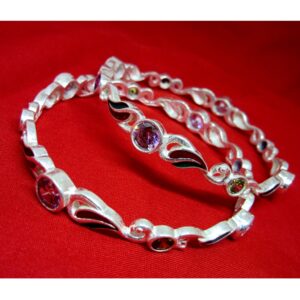 Silver 925 multicolor stone bangles sk925-5