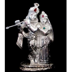 Metal shree radha-krishna statue(murti) washable & unbreakable hdm