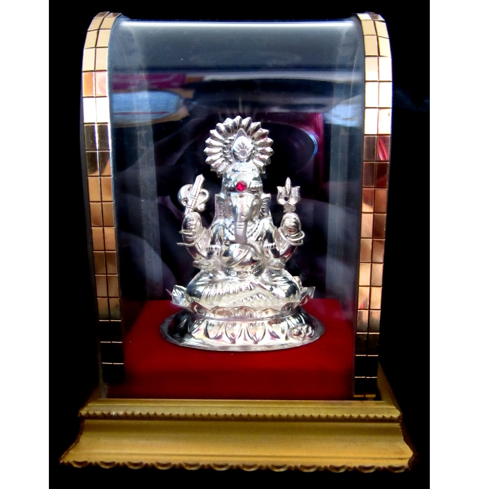Silver shree ganesha statue (murti) mrt-219 - Image 2