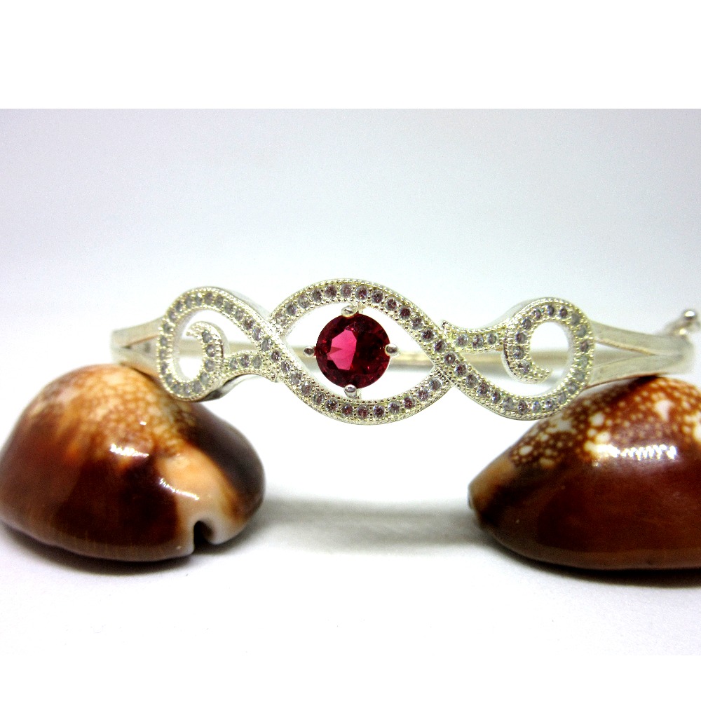 Silver 925 pink stone classic bracelet sb925-5 - Image 3