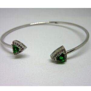 Silver 925 green stone adjustable bracelet sb925-9
