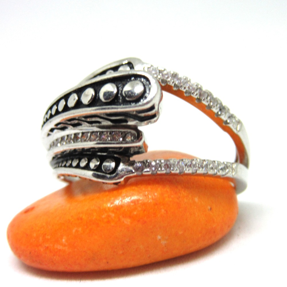 Silver 925 a unique one side design ring sr925-297 - Image 3