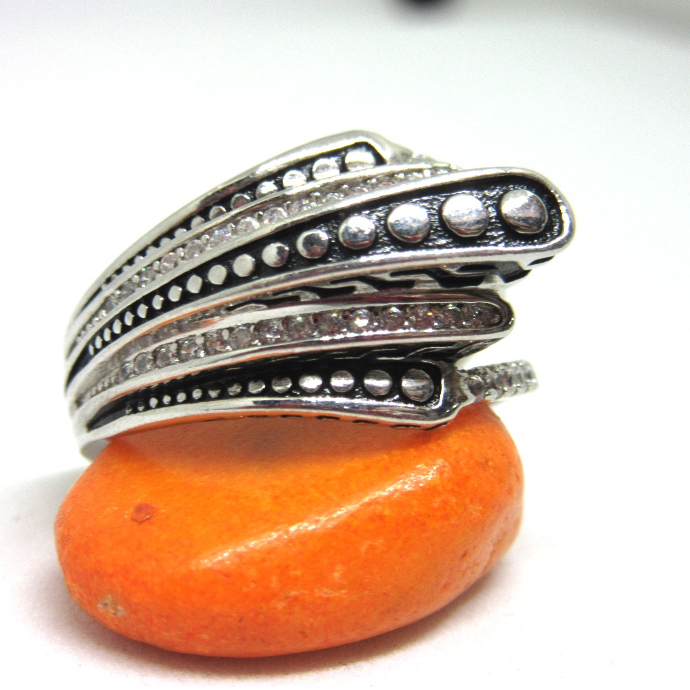 Silver 925 a unique one side design ring sr925-297 - Image 2