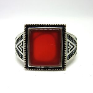 Silver 925 squre shape stone ring for gents sr925-108