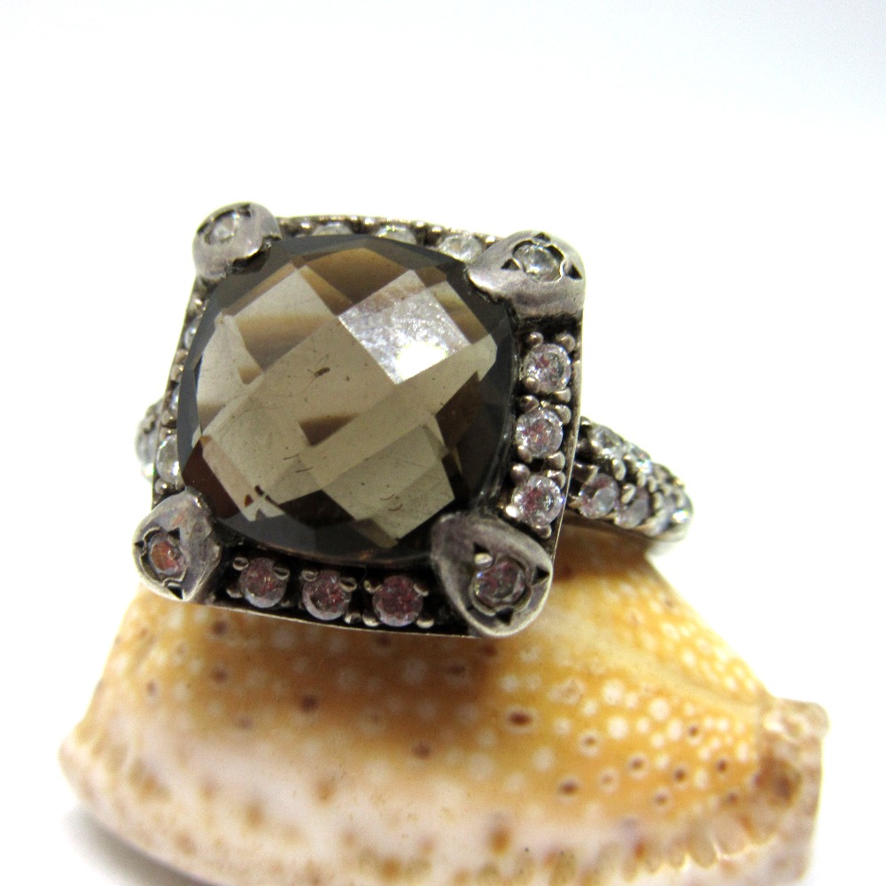 Silver 925 big size diamond ring sr925-134 - Image 3
