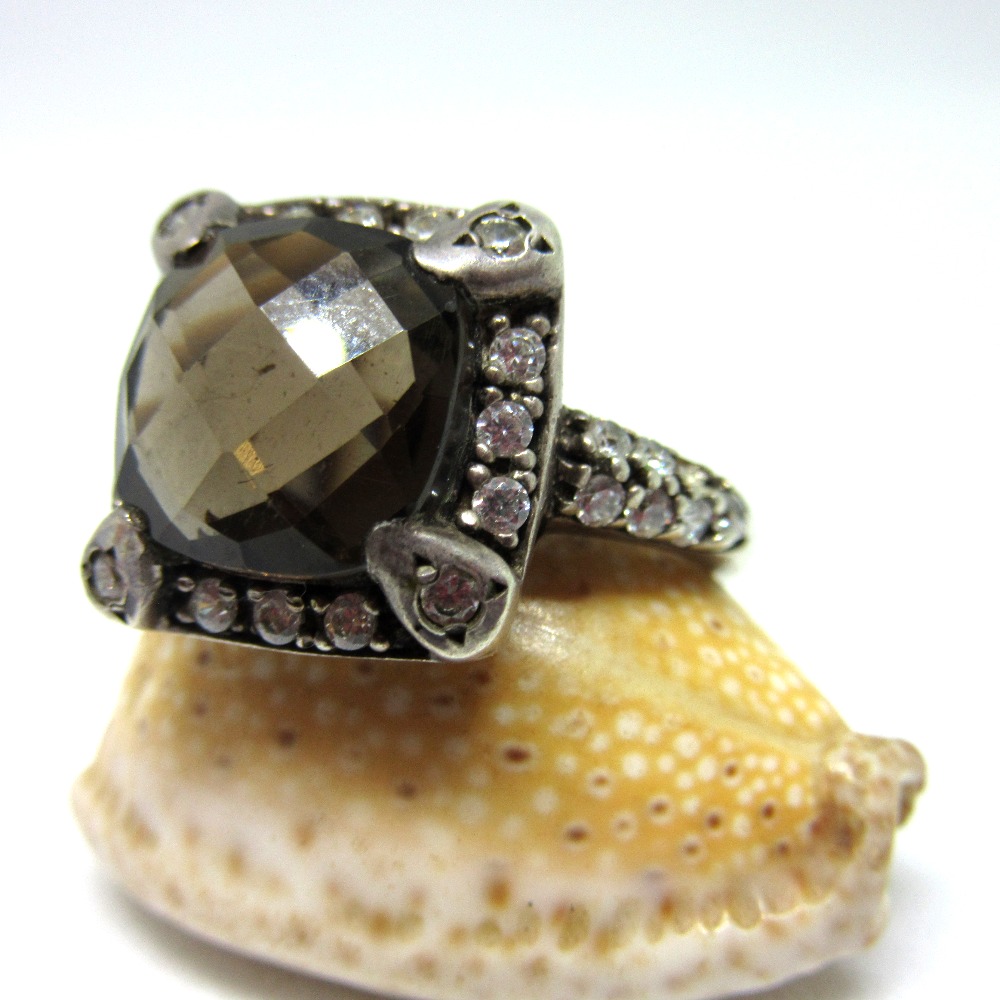 Silver 925 big size diamond ring sr925-134 - Image 2