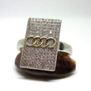 Silver 925 audi logo ring for gents sr925-112