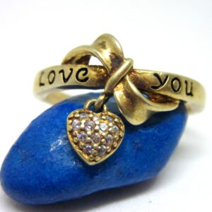 Silver 925 gold plated ring sr925-217