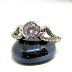 Silver single stone classic ring sr925-27