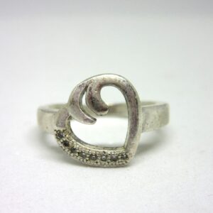 Silver 925 heart shape ring sr925-19