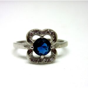 Silver 925 classic blue stone ring sr925-168