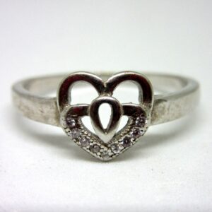 925 silver heart shape ring sr925-150