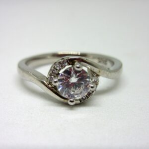 Silver 925 single stone ring sr925-5